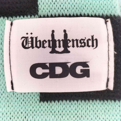 シーディージー CDG G-DRAGON UBERMENSCH CHECKERED STOLE MINT BLACK メンズ