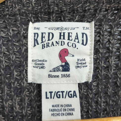 レッドヘッド RED HEAD コットンウール混ヘンリーネックニット メンズ import:L