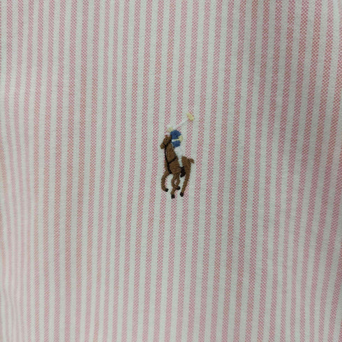 ラルフローレン RALPH LAUREN スモールポニー刺繍 ストライプ ボタンダウン 長袖シャツ メンズ M
