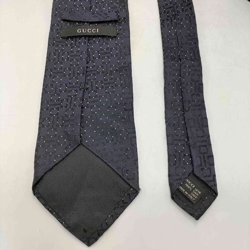 グッチ GUCCI イタリア製 総柄 ドット カシミヤ ネクタイ メンズ