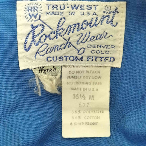 Rockmount Ranch Wear USA製 ポリコットン ウエスタンシャツ メンズ 16 1/2