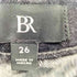 バナナリパブリック BANANA REPUBLIC ロールアップ センターシーム ワイドブラックデニムパンツ レディース 26