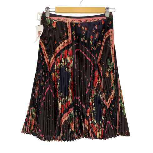 ポールスミスブラック Paul Smith BLACK フラワープリント プリーツスカート レディース 40