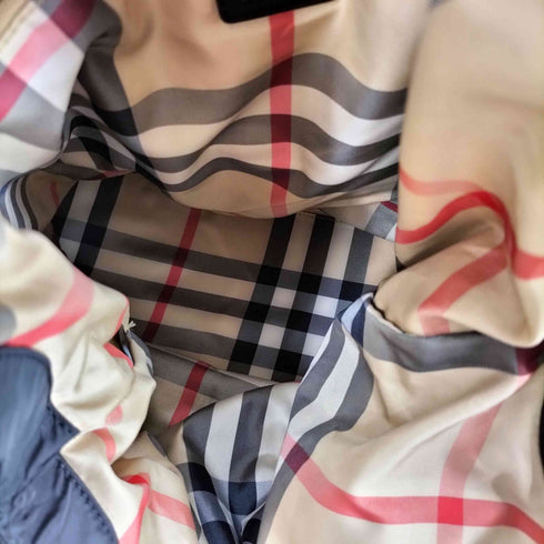 バーバリー BURBERRY トートバッグ ショルダートート ナイロン レザー 裏地ノバチェック メンズ