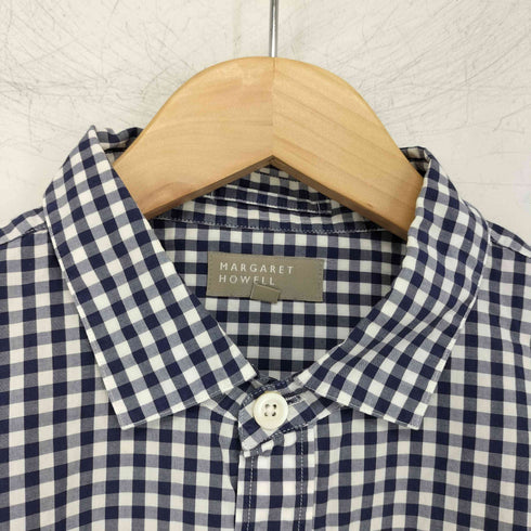 マーガレットハウエル MARGARET HOWELL ギンガムチェック S/S 半袖シャツ メンズ JPN:M