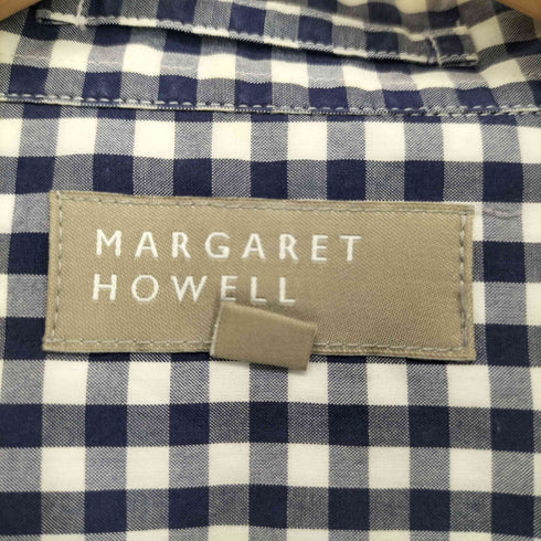 マーガレットハウエル MARGARET HOWELL ギンガムチェック S/S 半袖シャツ メンズ JPN:M