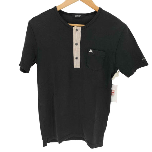 バーバリーブラックレーベル BURBERRY BLACK LABEL ヘンリーネック 半袖Tシャツ メンズ JPN:2