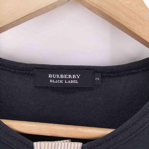 バーバリーブラックレーベル BURBERRY BLACK LABEL ヘンリーネック 半袖Tシャツ メンズ JPN:2