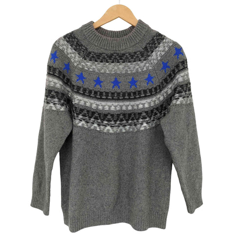 バーニーズニューヨーク BARNEYS NEWYORK スター ノルディック柄 ニット セーター メンズ JPN:S