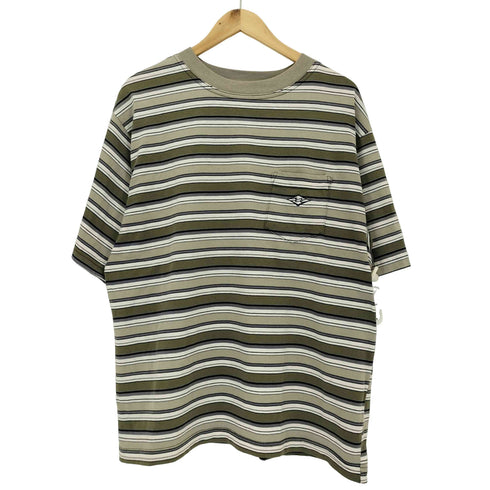 ビラボン BILLABONG 90s マルチボーダー クルーネック 半袖Tシャツ メンズ M