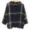 John Branigan ジョンブラニガン HIGHNECK VCOAT ウール混 チェック柄 ハイネック Vコート レディース