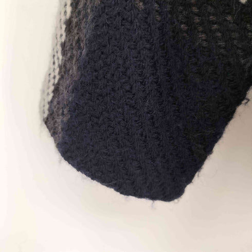 John Branigan ジョンブラニガン HIGHNECK VCOAT ウール混 チェック柄 ハイネック Vコート レディース