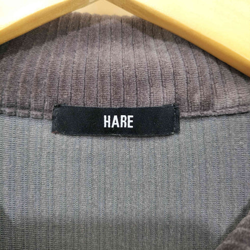 ハレ HARE リベット付 ハーフZIP スウェット メンズ FREE