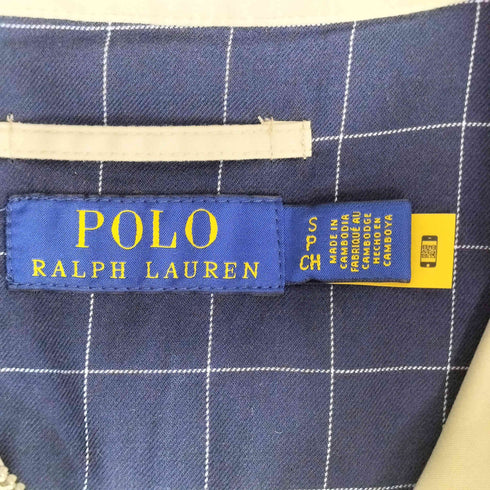 ポロラルフローレン POLO RALPH LAUREN 現行タグ ロゴ刺繍 .裏地チェック スイングトップ ジャケット メンズ import:S