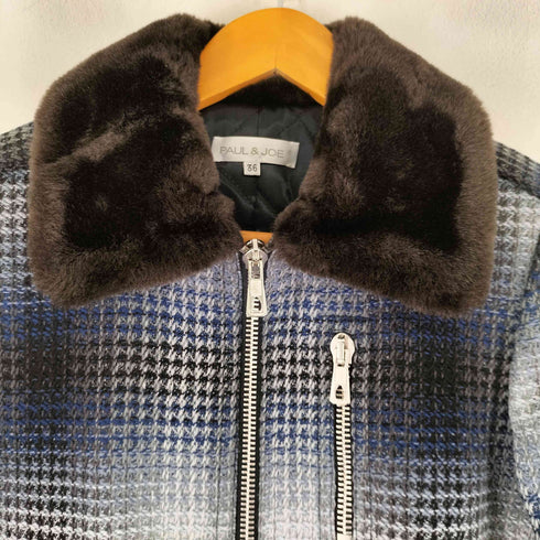 ポールアンドジョー PAUL&JOE 襟フェイクファー ジャケット レディース JPN:36