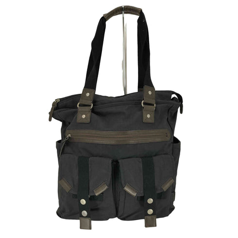 テットオム TETE HOMME レザー キャンバストートバッグ メンズ