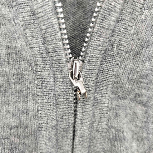 バーバリーロンドン BURBERRY LONDON CASHMERE 100% カシミヤ ホース刺繍 ジップアップパーカー レディース JPN:1