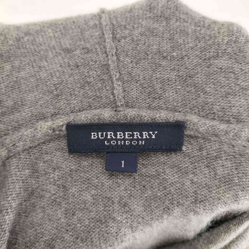 バーバリーロンドン BURBERRY LONDON CASHMERE 100% カシミヤ ホース刺繍 ジップアップパーカー レディース JPN:1