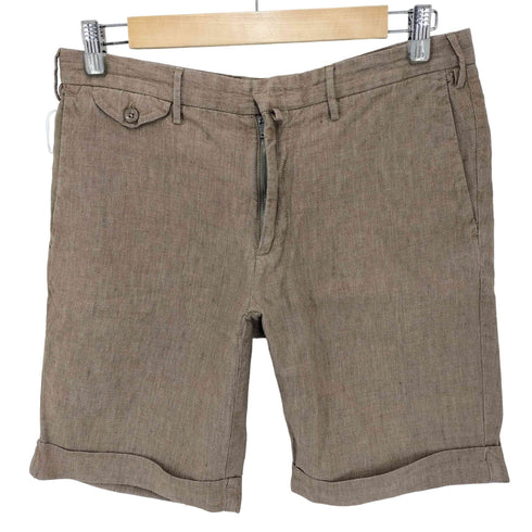 インコテックス INCOTEX SLIM FIT PATTERN 30 リネン ショート パンツ メンズ 48