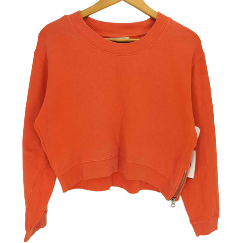 アクネストゥディオズ ACNE STUDIOS サイドジップ ショート クルーネックスウェット レディース import:S