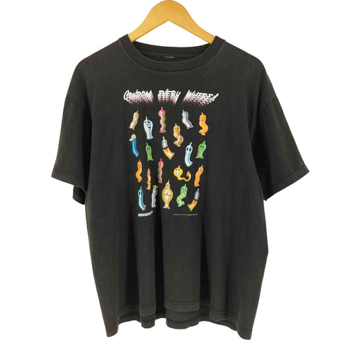 00s CONDOM プリント 半袖 Tシャツ メンズ
