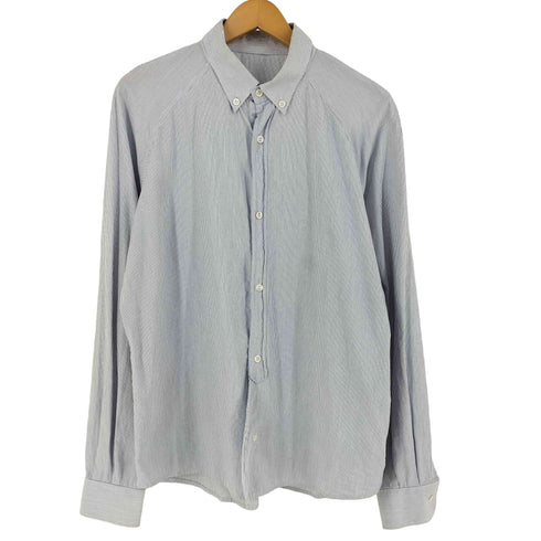 メゾンマルジェラ Maison Margiela 90s 10 オリゾンティ ストライプ ラグランスリーブ 長袖 ボタンダウンシャツ メンズ
