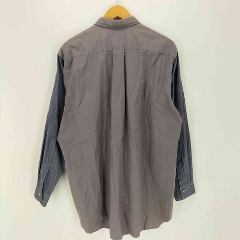 コムデギャルソンオム COMME des GARCONS HOMME AD1995 田中オム 袖ストライプ 切り替えデザイン コットンレギュラーカラーシャツ メンズ