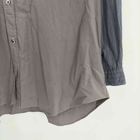 コムデギャルソンオム COMME des GARCONS HOMME AD1995 田中オム 袖ストライプ 切り替えデザイン コットンレギュラーカラーシャツ メンズ