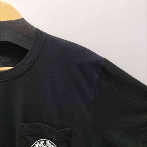 クロムハーツ CHROME HEARTS Horse Shoe Logo Pocket T-Shirt ホースシュー ロゴ ポケット USA製 S/S カットソー ブラック メンズ import:M