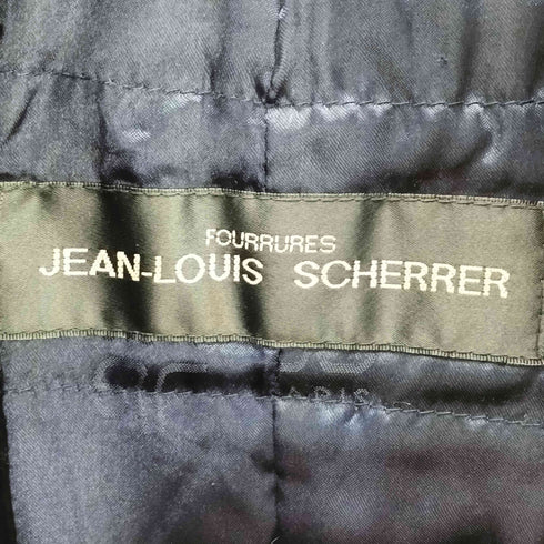 JEAN-LOUIS SCHERRER ジャンルイシェレル 襟ミンクファー 裏地キルティング ピーコート レディース