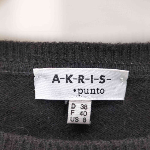 AKRIS アクリス カラーパターン クルーネック ニット レディース 38