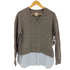 ポールスミス Paul Smith シャツコンビ Vネックニット レディース M