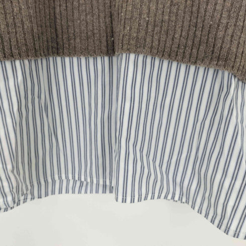 ポールスミス Paul Smith シャツコンビ Vネックニット レディース M