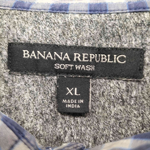 バナナリパブリック BANANA REPUBLIC SOFT WASH チェック柄 長袖シャツ メンズ import:XL