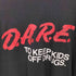 90s USA製 袖シングルステッチ D.A.R.E. Drug Abuse Resistance Education プリント 半袖 Tシャツ メンズ import:XL
