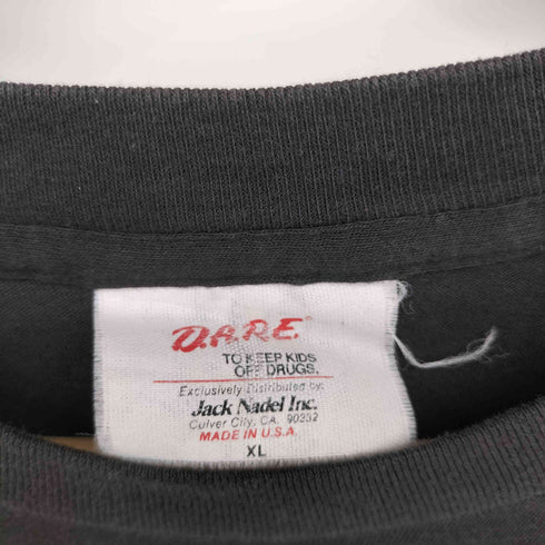 90s USA製 袖シングルステッチ D.A.R.E. Drug Abuse Resistance Education プリント 半袖 Tシャツ メンズ import:XL