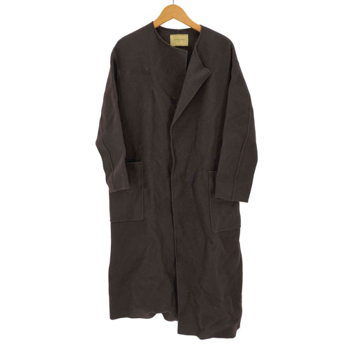 ユナイテッドアローズ UNITED ARROWS ダブルフェイス ノーカラーコート レディース 38