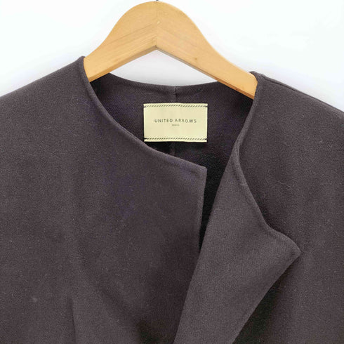 ユナイテッドアローズ UNITED ARROWS ダブルフェイス ノーカラーコート レディース 38