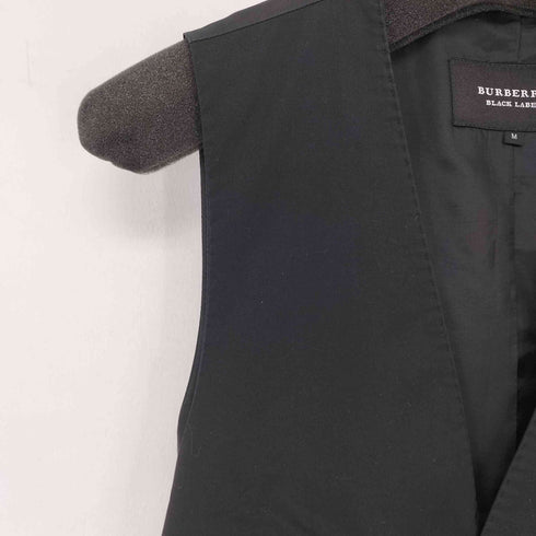 バーバリーブラックレーベル BURBERRY BLACK LABEL ギャバジン スーツベスト ジレ メンズ import:M