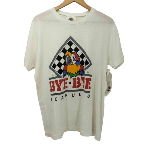 90s BYE BYE ACAPULCO シングルステッチ プリント 半袖 Tシャツ メンズ import:XL