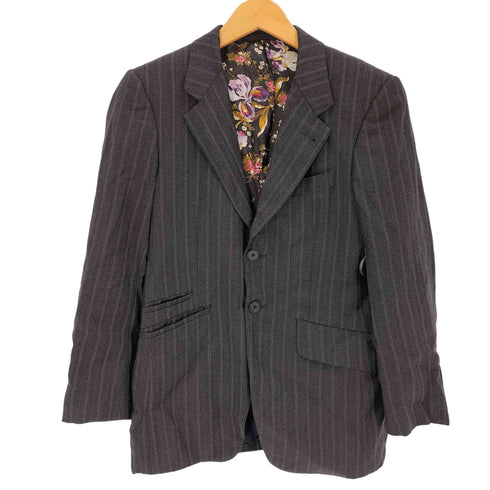 ポールスミス Paul Smith 裏地花柄 ストライプ 2Bテーラードジャケット メンズ S