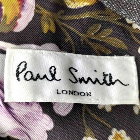 ポールスミス Paul Smith 裏地花柄 ストライプ 2Bテーラードジャケット メンズ S