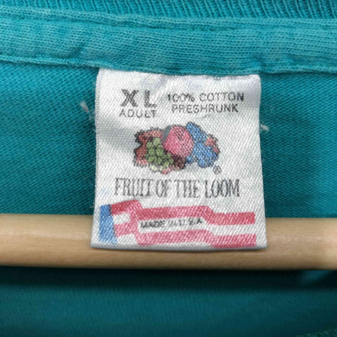 フルーツオブザルーム FRUIT OF THE LOOM 90s USA製 シングルステッチ プリント 半袖 Tシャツ メンズ import:XL