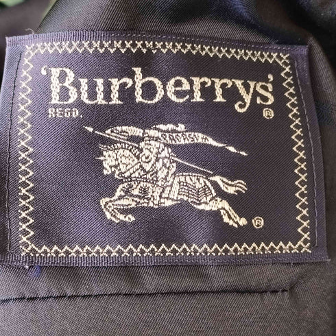 バーバリーズ BURBERRYS モヘヤ混 背抜き 2Bテーラードジャケット 紺ブレ 金ボタン メンズ 100-96-175