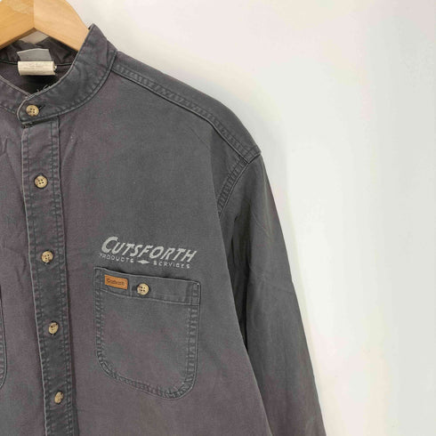 カーハート Carhartt 企業ロゴ刺繍 スタンドネック L/S ワークシャツ メンズ