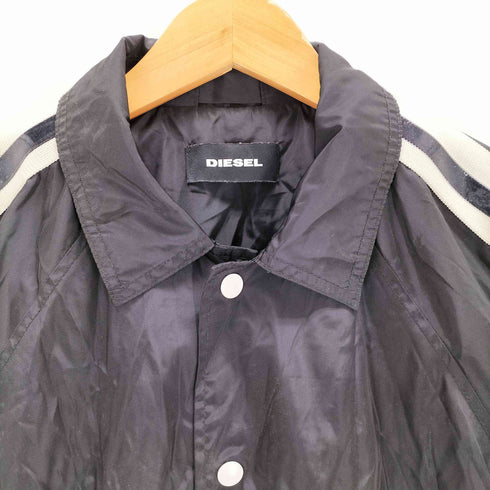 ディーゼル DIESEL 裏地メッシュ ロゴプリント サイドライン コーチジャケット メンズ M