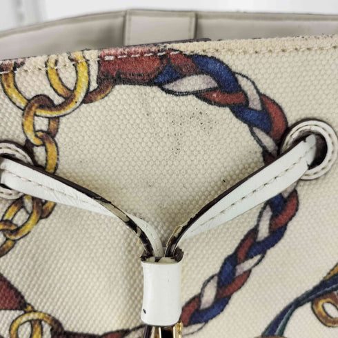 ローレンラルフローレン LAUREN RALPH LAUREN 馬具柄 レザー切替 キャンバス ショルダーバッグ レディース