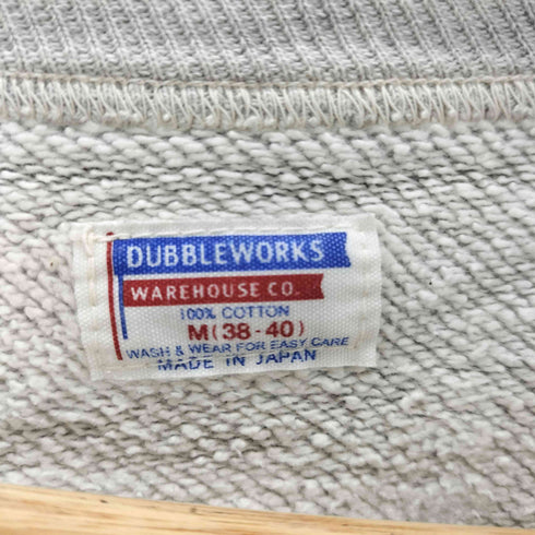 ウエアハウス WAREHOUSE DUBBLE WORKS 前V 魚 フィッシュ 染み込み プリント スウェット メンズ JPN:M