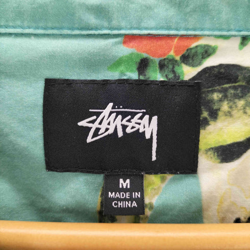 ステューシー Stussy Skull Pattern スカル スネーク フラワー パターン 総柄 開襟 オープンカラー アロハ ボックス シャツ メンズ import:M
