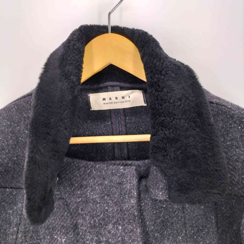 マルニ MARNI 10AW ラム ファー ドルマン クロップドポンチョ レディース 38